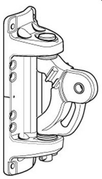 Mastbeschlag 242 x 81mm für Rodkick / F-Mastprofil