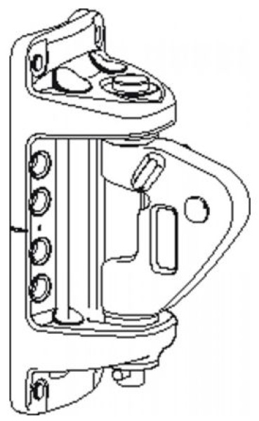 Mastbeschlag 174 x 71mm für Rodkick 10/20