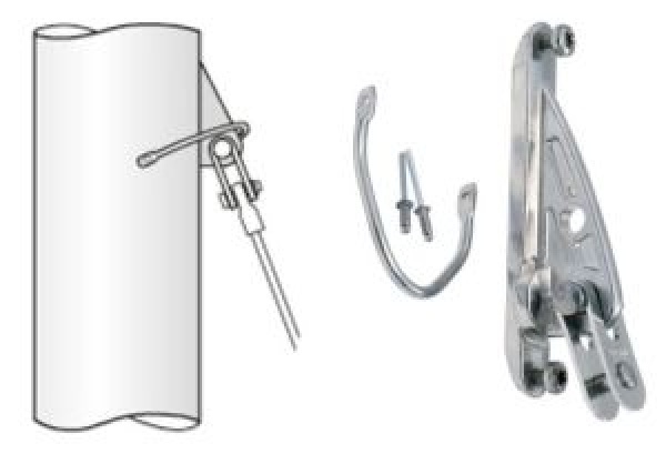 Vorstag-Mastbeschlag mit Toggle und Bügel für Draht ø10