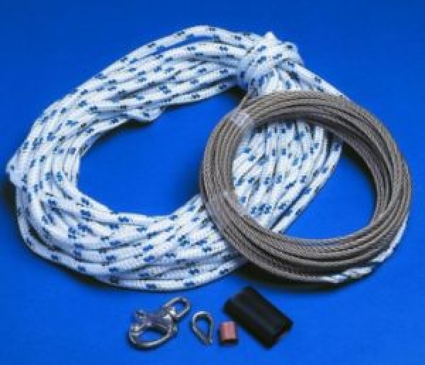 Großfall Tauwerk ø12mm x 21m / Draht ø6mm x 17m