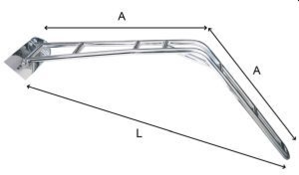 Båtsystem Davit mit geradem Beschlag, 1740mm