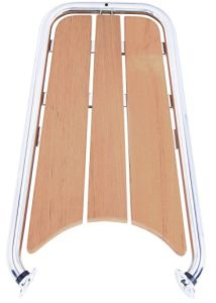 Bugplattform SHAPE, Teak, L = 675mm B = 385mm, Rohr D =