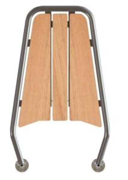 Bugplattform Classic Teak, L=850mm, B=440mm, Roh D=32mm