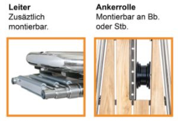 Bugplattform Performance PB1200 mit Ankerrolle