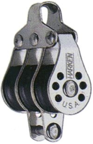 Harken 22mm Micro Dreifach-Block mit Hundsfott