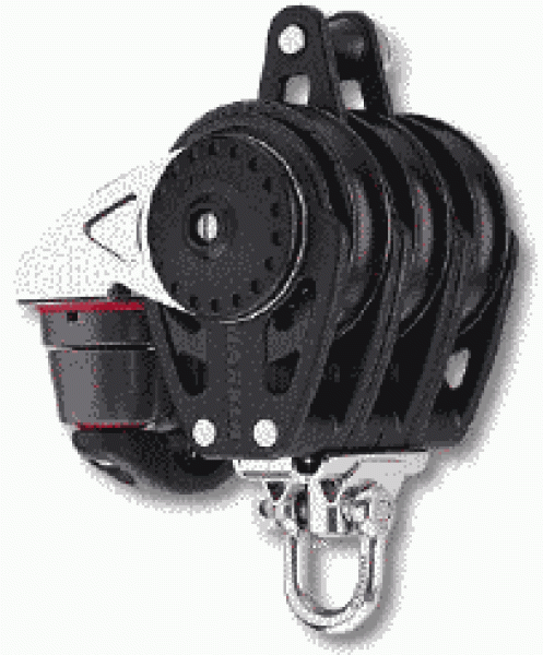 57 mm Carbo Block dreifach mit Wirbel und Hundsfott