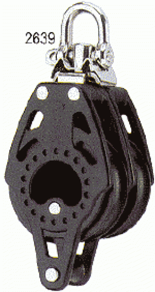 40 mm Carbo Doppelblock mit Hundsfott