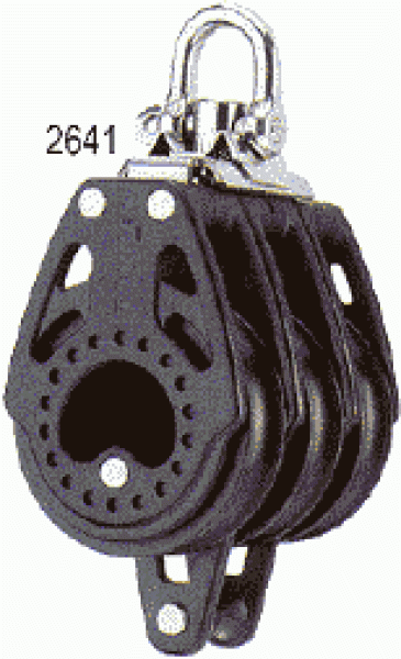 40 mm Carbo Block dreifach mit Hundsfott