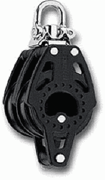29 mm Carbo Doppel-Block mit Hundsfott und Wirbel