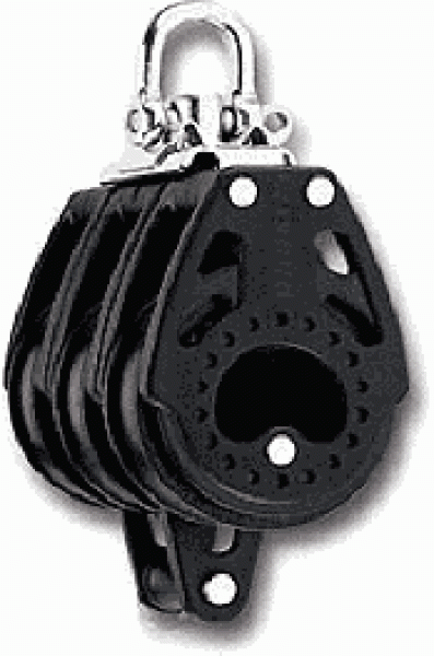 29 mm Carbo Dreifach-Block mit Hundsfott und Wirbel
