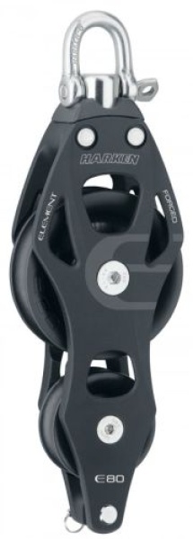 80mm Element Violinblock mit Wirbel und Hundsfott