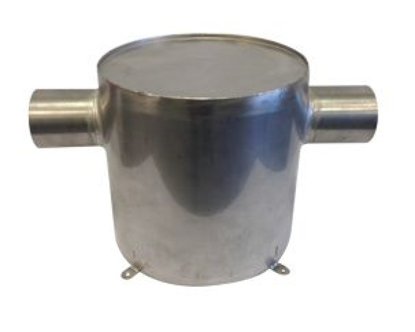 NIRO Wassersammler, Vertikal, Schlauchanschluß Ø75mm,