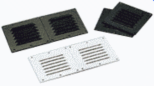 Kunststoff Lüftungsgitter, 255x115mm, schwarz