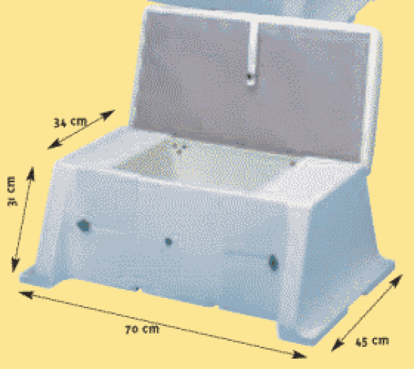 In der Breite verstellbarer Polyethylen Sitzbank mit K