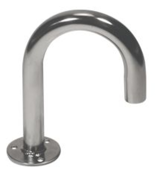 NIRO Kabeldurchfuhr, H=145mm, B=115mm, ØFuß=25mm, ØRoh