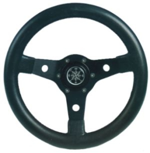 3-Speichen Steuerrad Delfino silber Aluminium mit weiße