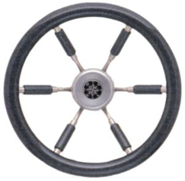 6-Speichen Steuerrad Elegant NIRO mit Carbon-look Griff