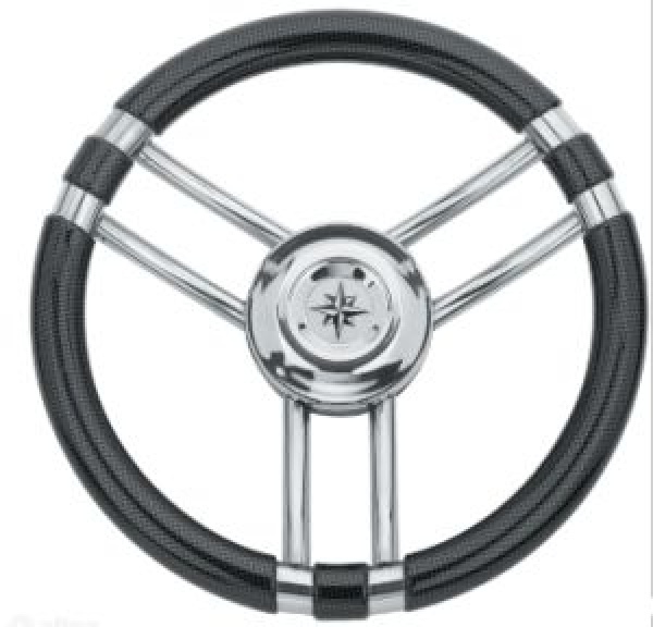 3-Speichen Steuerrad Modell 22 NIRO mit Carbon-look Gri