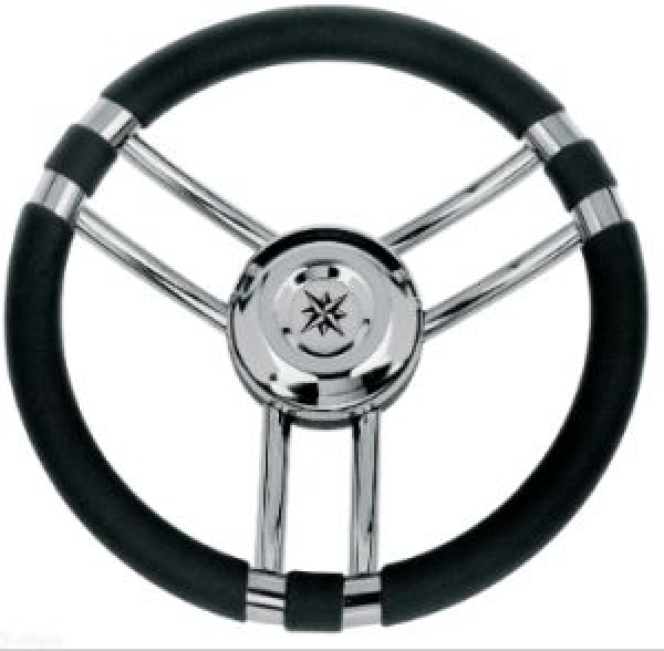 3-Speichen Steuerrad Modell 22 NIRO mit schwarz Polyure