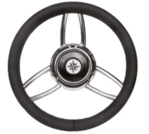 3x Doppelspeichen Steuerrad Type 27B NIRO mit schwarzem