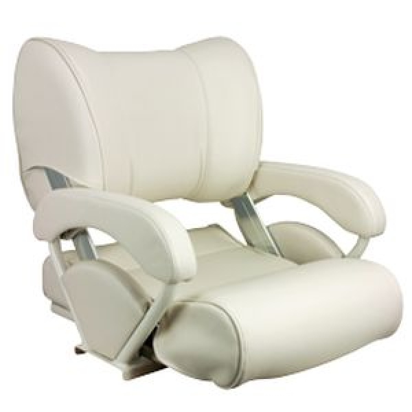 Steuerstuhl Modell Twin 46 Flip-Back & Up, Weiss