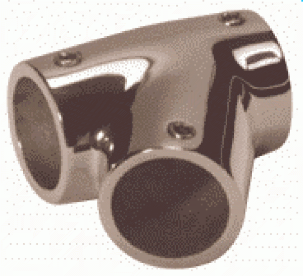 NIRO T-Stück Links, Ø22,25mm, 60°