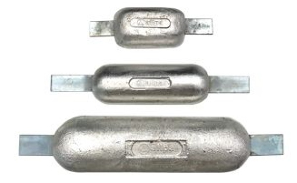 Magnesiumanode mit Anschweißläschen, 110x60x190x28mm (