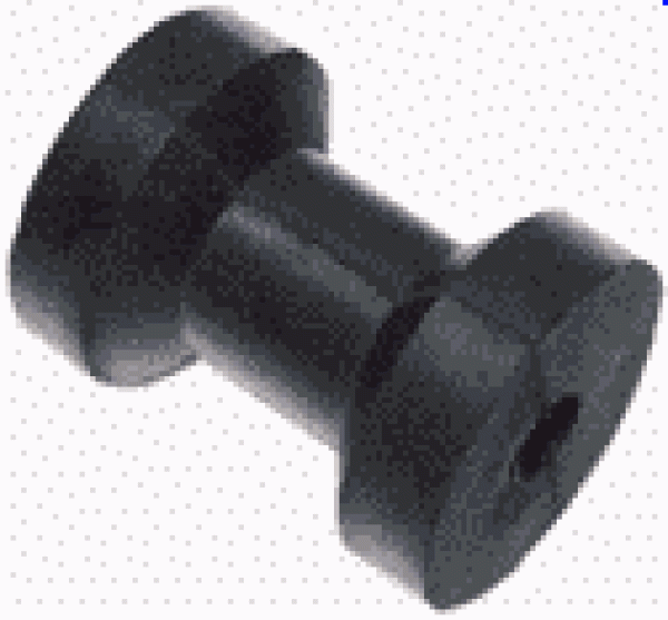 Bugrolle, 76xØ76mm, Bohrung 12mm (gegossenem Gummi)