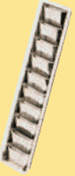 NIRO Lüftungbleche Louvre, 505x89x27mm (Einbaumaße), 5