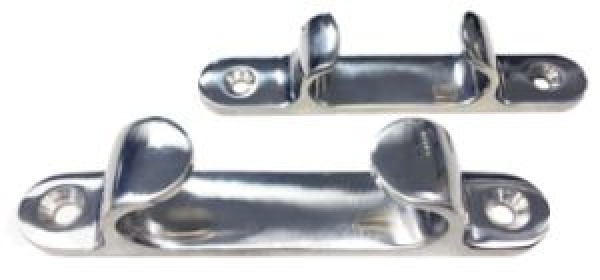 NIRO Lippklampe, L=110mm, max. Leine Ø13mm, Bugmontage