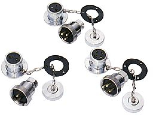 Messing verchromt Wasserdichte Stecker, 5A, 3-Anschlüs
