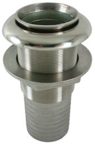 NIRO Borddurchlass für Auspuff mit NIRO Klappe, Ø76mm