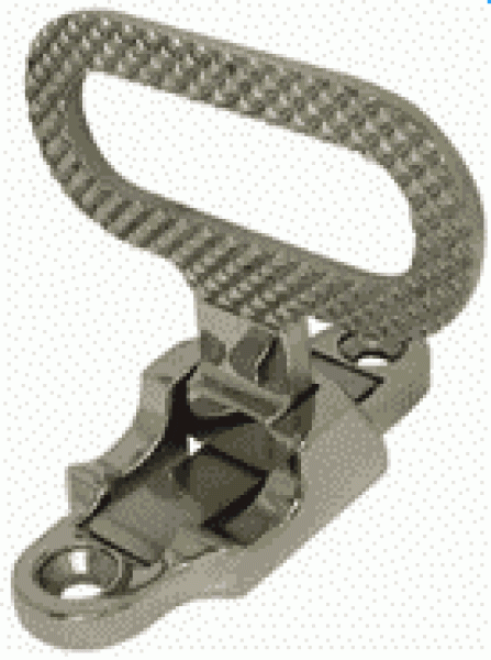 NIRO Klappbare Fußstütze, A=111mm, B=126mm, C=100mm, D