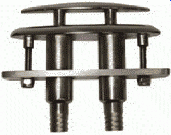 NIRO Versenkbare Klampe, (Komplett mit Kunststoff Adap