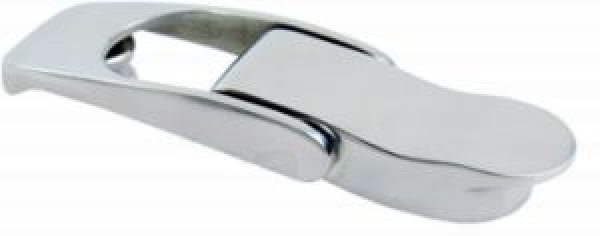 NIRO Backskistenverschluß mit federendem Bügel, A=82mm