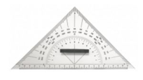 Plexiglas Kursdreieck, mit Griff, L=250mm