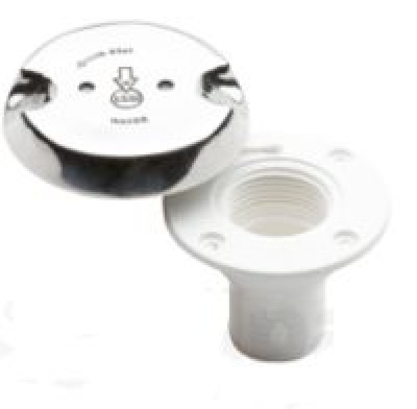 allpa Deck plate with stainless steel cover Ø38mm rot