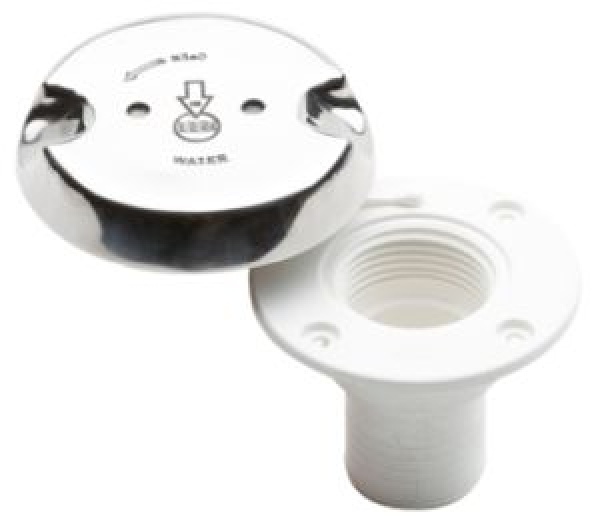 allpa Deck plate with stainless steel cover Ø38mm blau