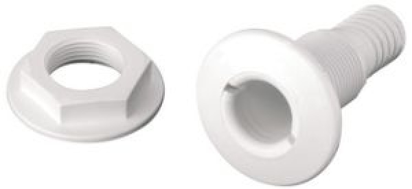 Kunststoff Fitting, 1-12 x 38mm, weiß