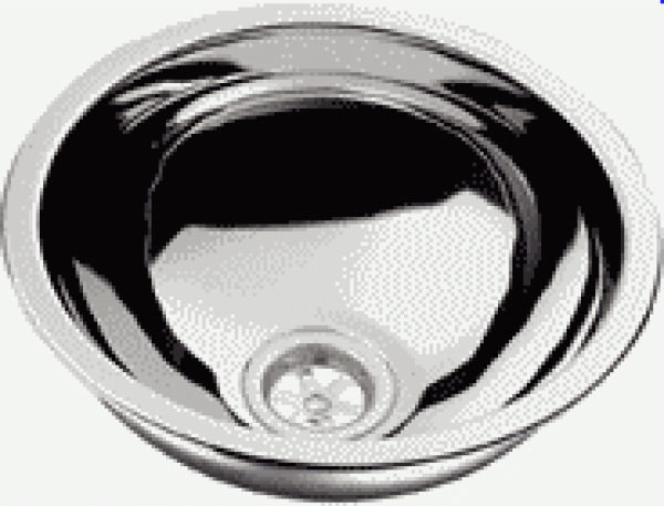NIRO Waschbecke, rund, Außenmaß Ø290mm, Tiefe 120mm (9