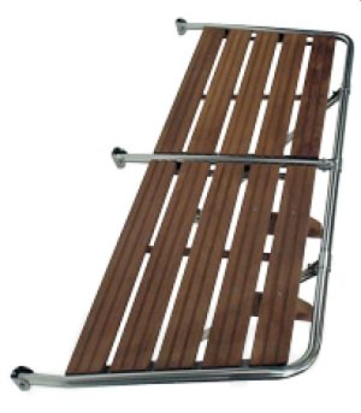 NIRO Badeplattform mit Holzlatten aus Teak, 1500x550mm