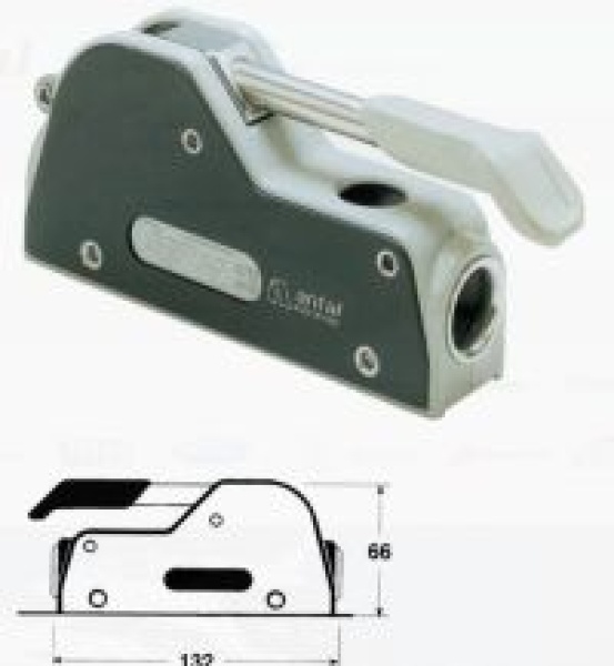 Antal Aluminium Fallenstopper V-Grip, Single, Leine Ø8-