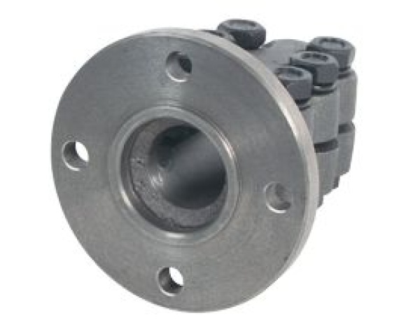 Stahl Klemmflansch, Ø40mm-Welle, Zentrierrand (F) Ø63,