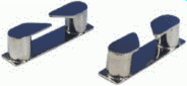 NIRO Lippklampe Rechts, Abm. 115x27x30mm (lxbxh), Bugm
