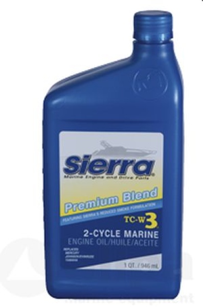 Sierra Motoröl Blue Premium TC3-W3, 946ml, für Outboard