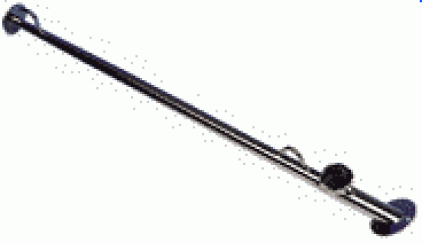 NIRO Flaggenstock mit Fuß 30º, L=460mm