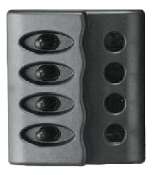 Kunststoff Schalttafel, 12V, 4-Schalter, keine Sicheru