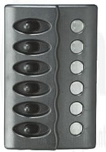 Kunststoff Schalttafel, 12V, 6-Schalter, keine Sicheru