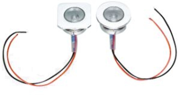 LED-Orientierungsleuchte, Chrom, 12V  0,24W, LED 1x 5Ø