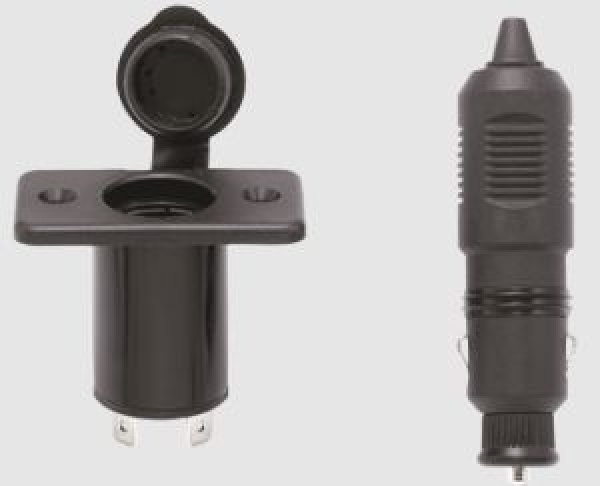 Anschluss mit Stecker, 12V  10A, Inklusive Abdeckung